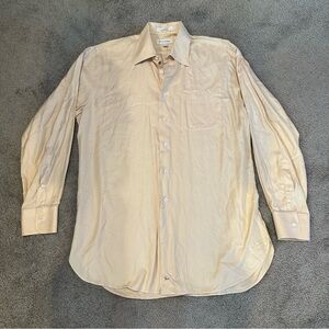 Nordstrom Peach Long Sleeve Button Down Collared Dress Shirt